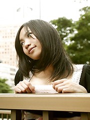 Mio sexy Asian teen maid has nice tits to look at