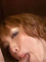 Yuki Mizuho Asian licks two dongs and sucks them with passion