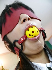 Kotomi Asakura Asian in fishnets is roughly pumped in BDSM action