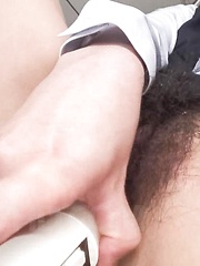 Chie Inamori Asian gets double nooky pleasure from vibrators