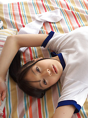 Rina Toiro Asian in sports outfit is naughty playing with socks