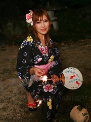 Hot Japanese lady in kimono Eri Hoshikawa